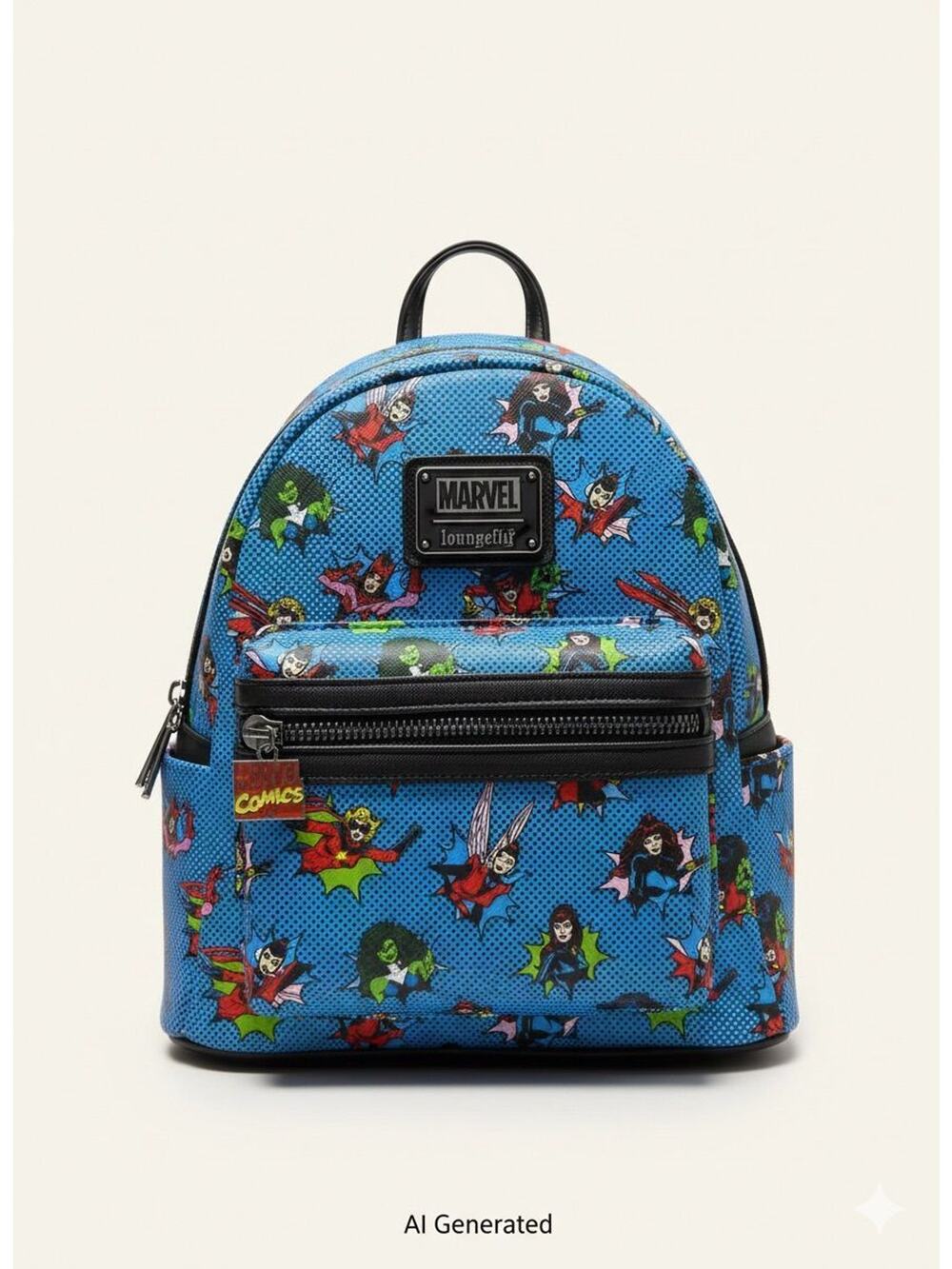 Loungefly Women of Marvel Hardtag Mini Backpack NWT